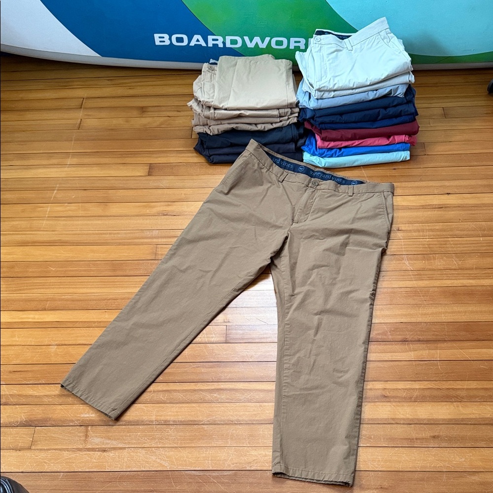 The whole pile! Get all 18 pairs for one price: Vineyard Vines Men's Chinos used